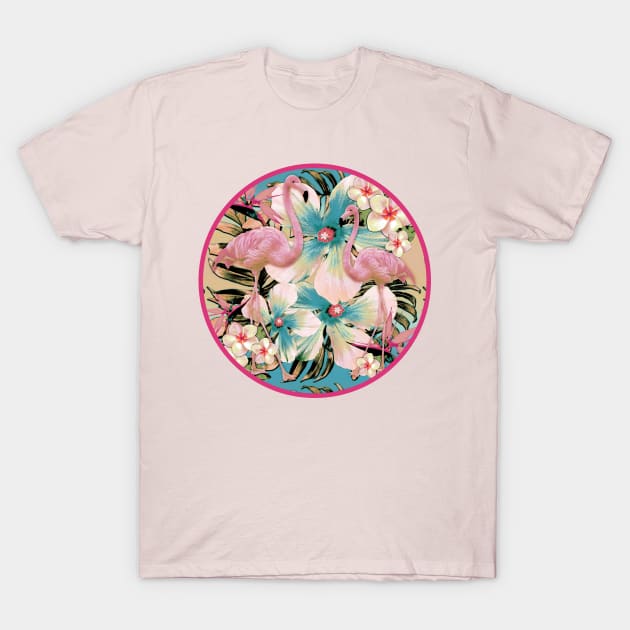 Aloha Flamingos T-Shirt by Nina May Design Studio